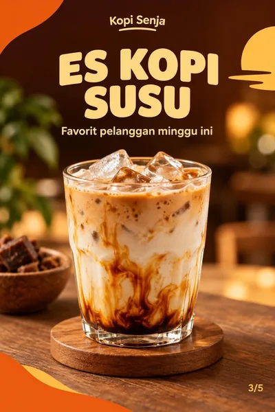 3/5: Iced coffee with milk